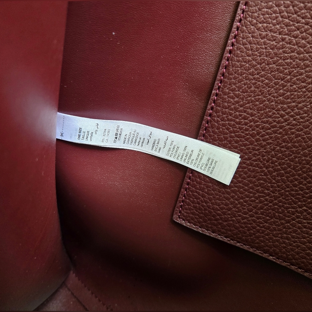 Rachel Zoe Burgundy Pebbled Leather Computer Tote – NWT - Picture 8 of 9